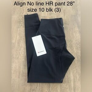 Lululemon Align No line HR Pant 28” size 10